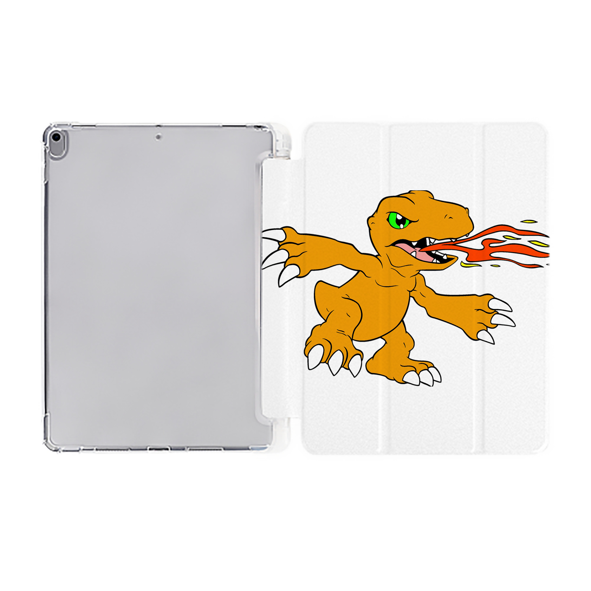 （画像用） Digimon デジタルモンスター/デジモン IPad ケース ペン収納付き 三つ折りスタンド PUレザー×シリコン 対応機種9.5/10.5/10.9インチ